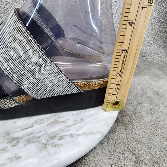 Naot Shoes Womens Size 7 Brenda Gray Slip-On Platform Heel Sandals *GUC* - Picture 2 of 13